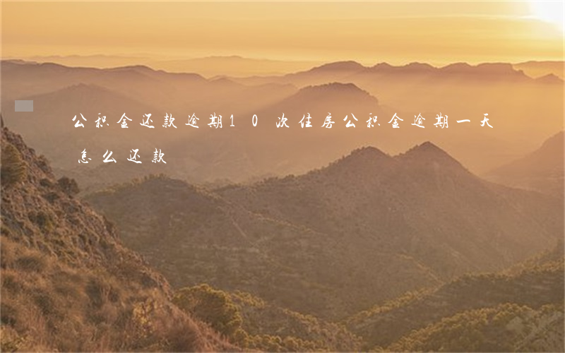 公积金还款逾期10次(住房公积金逾期一天怎么还款)
