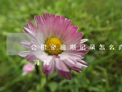 公积金逾期记录怎么办 公积金逾期记录如何消除