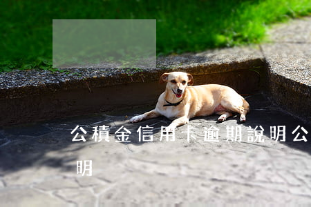 公積金信用卡逾期說明(公積金信用卡逾期說明)