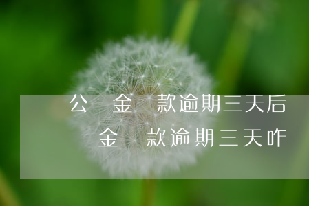 公積金貸款逾期三天后還會自動劃扣嗎?-公積金貸款逾期三天咋辦