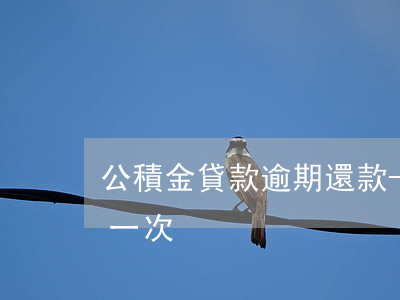 公積金貸款逾期還款-公積金貸款逾期還款一次