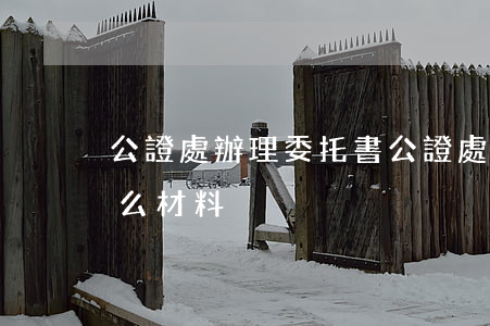公證處辦理委托書(公證處辦理委托書需要什么材料)