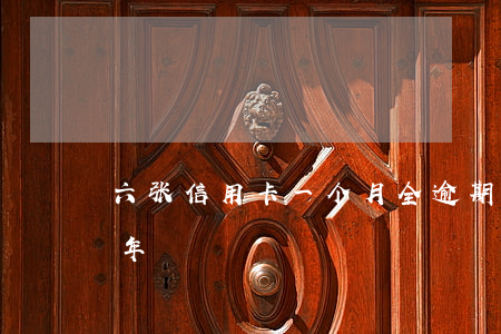 六张信用卡一个月全逾期(信用卡6千逾期三年)