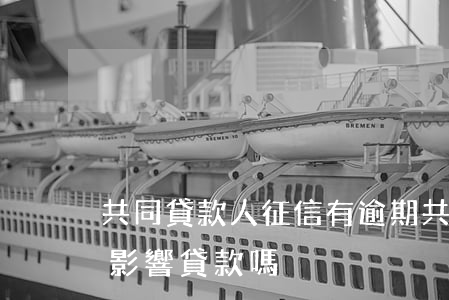 共同貸款人征信有逾期(共同還款人征信不好影響貸款嗎)