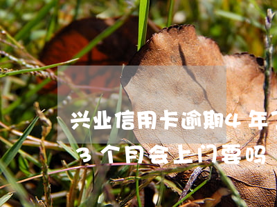 兴业信用卡逾期4年了(拖欠兴业银行信用卡3个月会上门要吗)