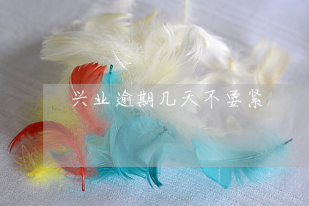 兴业逾期几天不要紧