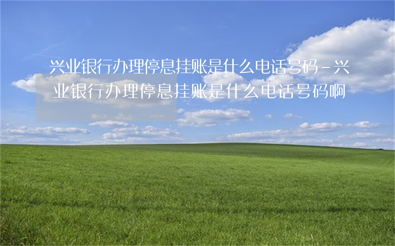 兴业银行办理停息挂账是什么电话号码-兴业银行办理停息挂账是什么电话号码啊