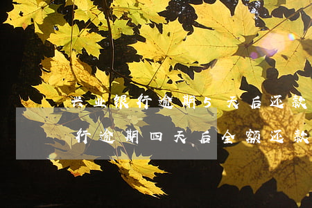 兴业银行逾期5天后还款上征信吗-兴业银行逾期四天后全额还款利息能减免吗