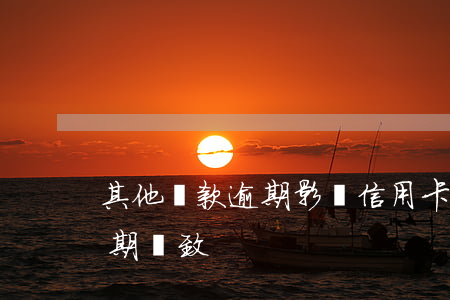 其他貸款逾期影響信用卡(因為其他信用卡逾期導致)
