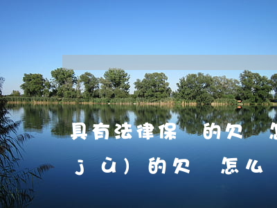具有法律保護的欠條怎么寫(具有法律依據(jù)的欠條怎么寫)