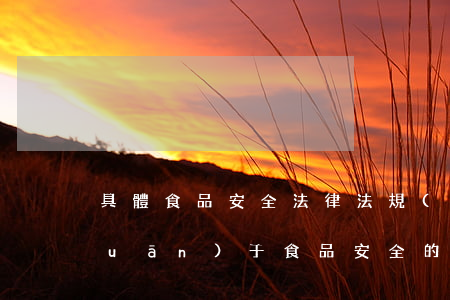 具體食品安全法律法規(guī)(關(guān)于食品安全的法律法規(guī)主要有哪些)