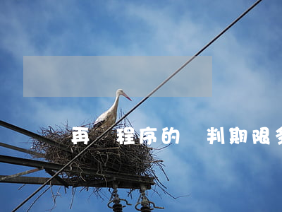 再審程序的審判期限多長