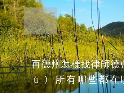 再德州怎樣找律師(德州有名的律師事務(wù)所有哪些都在哪里)