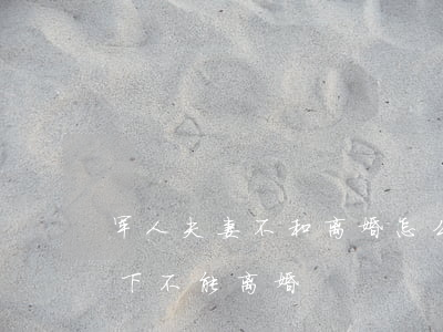 军人夫妻不和离婚怎么处理(军人在什么情况下不能离婚)