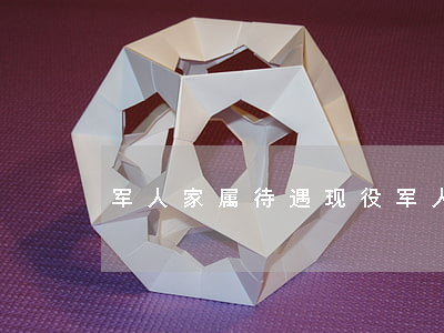 军人家属待遇(现役军人家属待遇)
