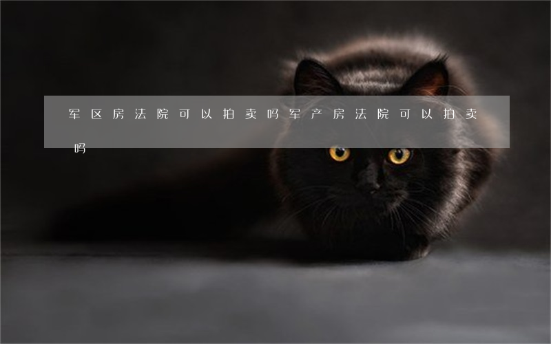 军区房法院可以拍卖吗(军产房法院可以拍卖吗)