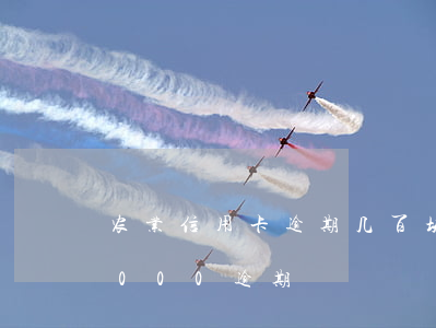 农业信用卡逾期几百块-农业银行信用卡8000逾期