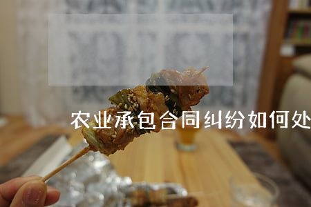 农业承包合同纠纷如何处理