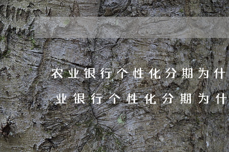 农业银行个性化分期为什么要收手续费-农业银行个性化分期为什么要收手续费呢