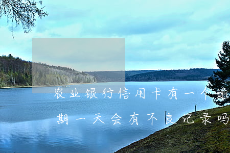 农业银行信用卡有一个逾期(农商行信用卡逾期一天会有不良记录吗)