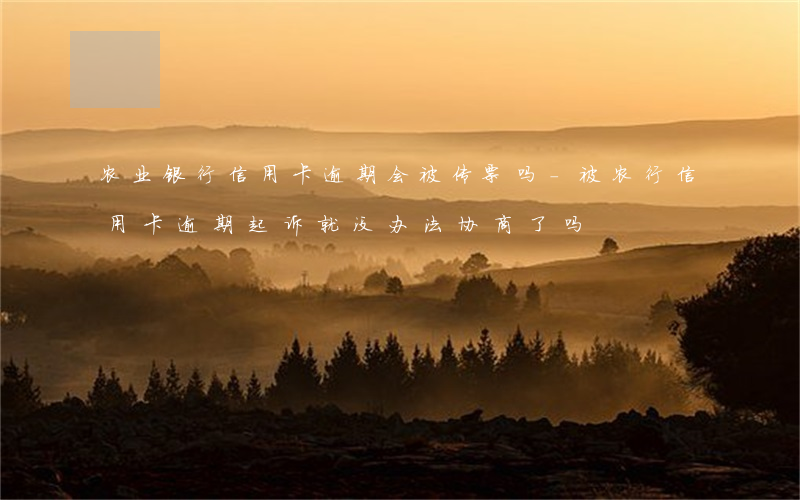 农业银行信用卡逾期会被传票吗-被农行信用卡逾期起诉就没办法协商了吗