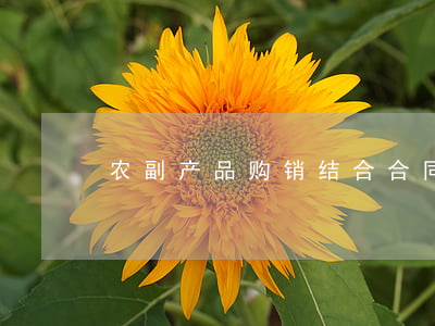 农副产品购销结合合同