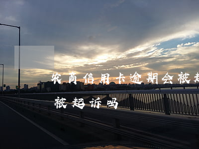 农商信用卡逾期会被起诉吗(欠信用卡逾期会被起诉吗)
