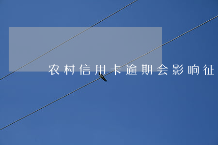 农村信用卡逾期会影响征信