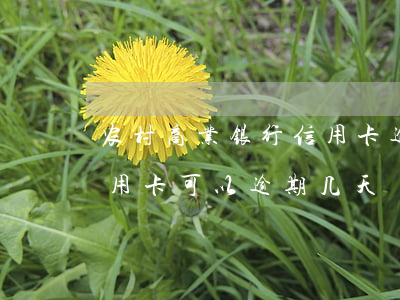 农村商业银行信用卡逾期还款后果 农商行信用卡可以逾期几天