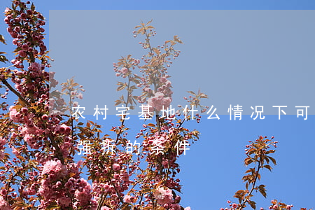 农村宅基地什么情况下可以强拆(宅基地依法强拆的条件)