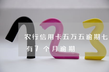 农行信用卡五万五逾期七个月 信用卡5年内有7个月逾期