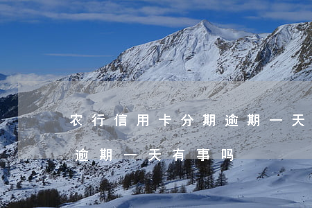 农行信用卡分期逾期一天 农业银行贷款分期逾期一天有事吗?