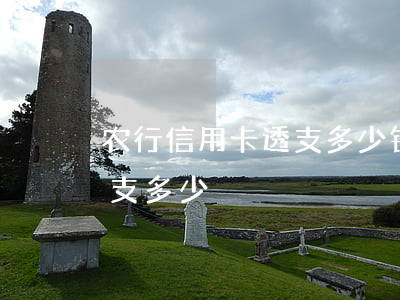 农行信用卡透支多少钱啊(农行信用卡可以透支多少)