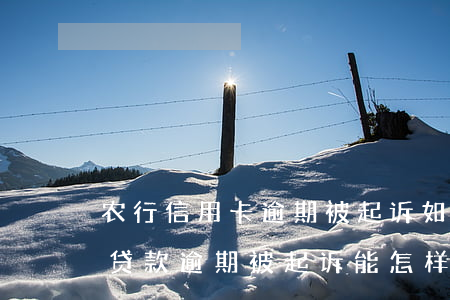 农行信用卡逾期被起诉如何应诉-农商银行贷款逾期被起诉能怎样协商