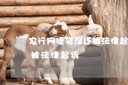 农行网捷贷没还被法律起诉(农行网捷贷没还被法律起诉)