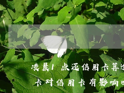 凌晨1点还信用卡算逾期吗(凌晨一点还信用卡对信用卡有影响吗)