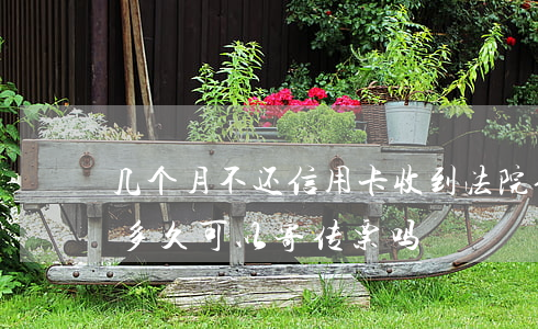 几个月不还信用卡收到法院传票（信用卡逾期多久可以寄传票吗）
