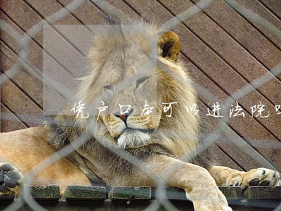 凭户口本可以进法院吗