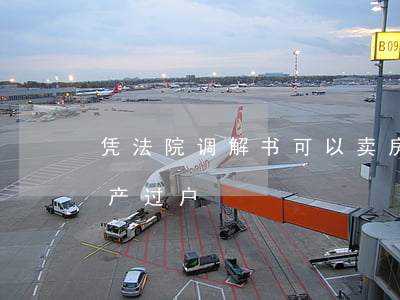 凭法院调解书可以卖房子吗(有法院调解书房产过户)