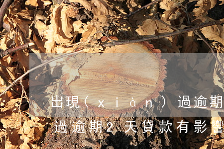 出現(xiàn)過逾期(出現(xiàn)過逾期2天,貸款有影響么)