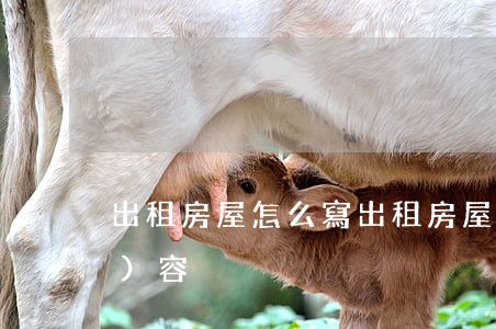 出租房屋怎么寫，出租房屋怎么寫內(nèi)容