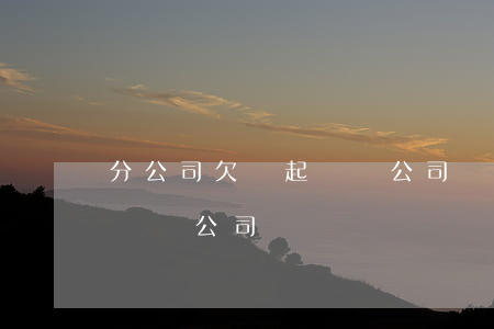 分公司欠錢起訴總公司嗎(分公司欠錢可以起訴總公司嗎)