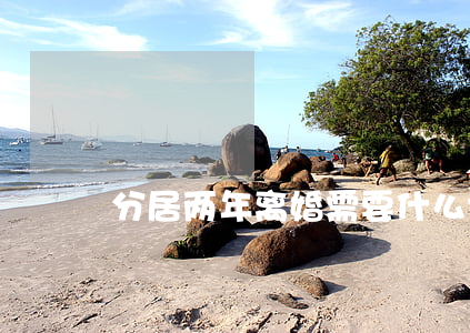 分居两年离婚需要什么证据