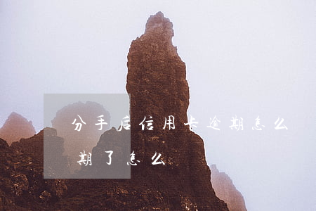 分手后信用卡逾期怎么處理(不小心信用卡逾期了怎么辦)