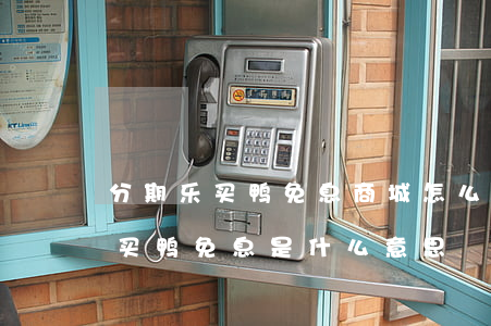 分期乐买鸭免息商城怎么开通不了-分期乐买鸭免息是什么意思