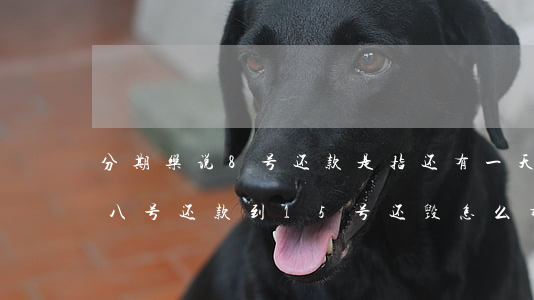 分期乐说8号还款是指还有一天嘛-分期乐八号还款到15号还毁怎么样