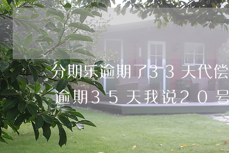 分期乐逾期了33天代偿了(分期乐1000逾期35天我说20号还完进去他)
