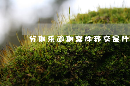分期乐逾期案件移交是什么意思-