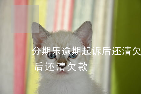 分期乐逾期起诉后还清欠款(分期乐逾期起诉后还清欠款)