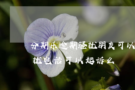 分期乐逾期骚扰朋友可以举报吗-分期乐骚扰电话可以起诉么